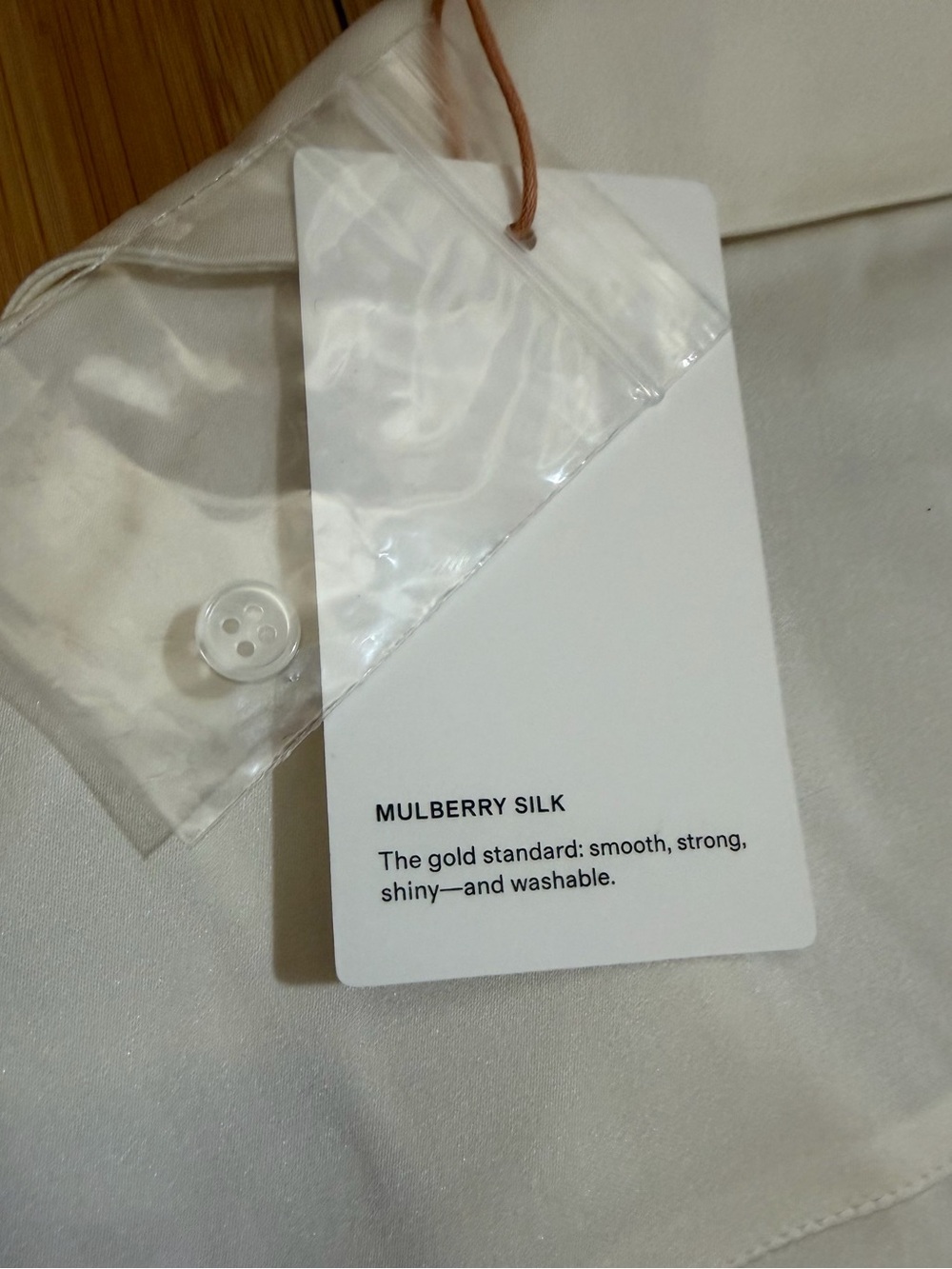 NWT Quince Mulberry Washable Silk Blouse In Ivory Size M - Picture 6 of 13